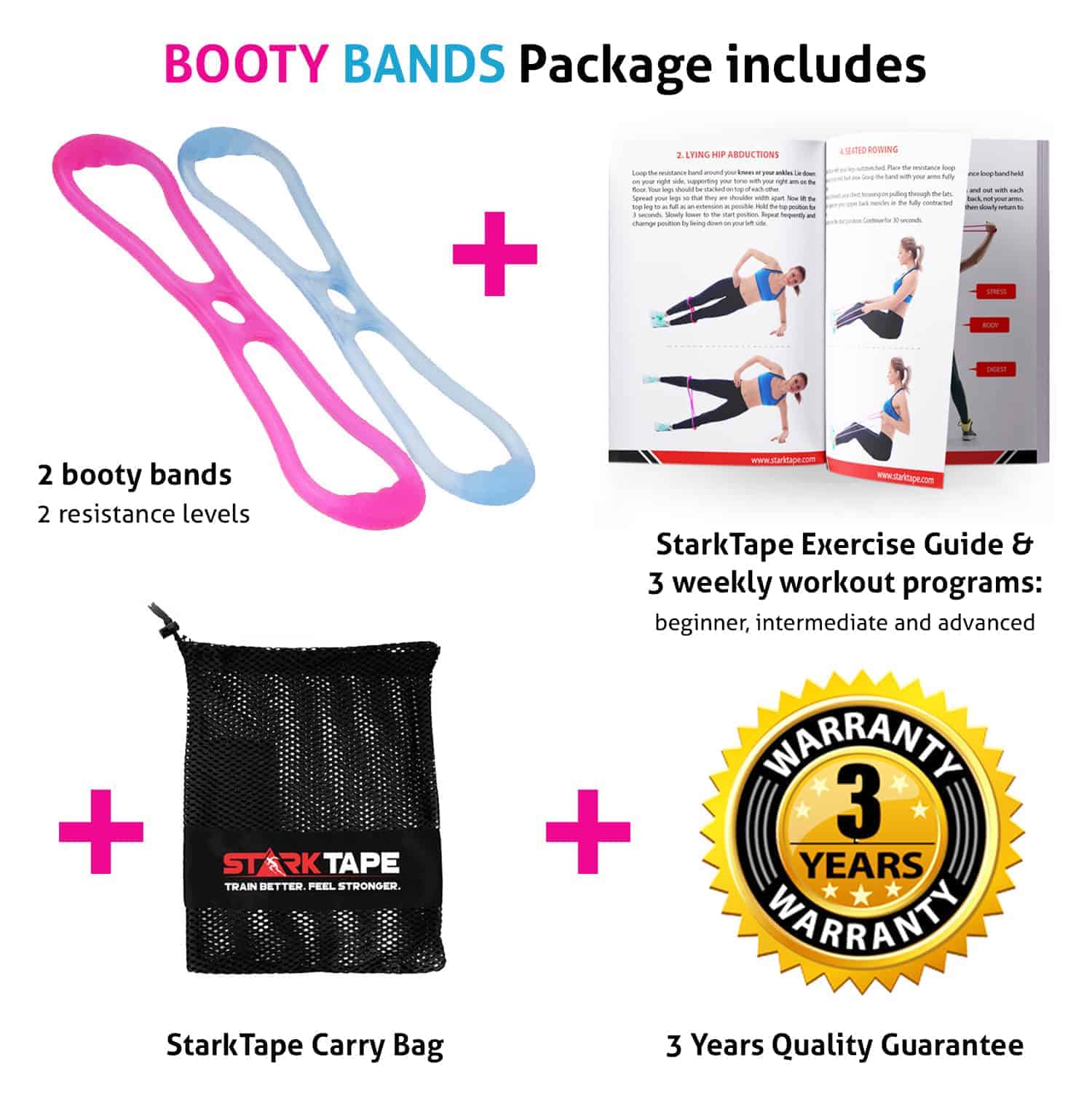 Booty Belt Resistance Exercise Band Perfect Butt Lift And Glutes Muscle  Workout.
