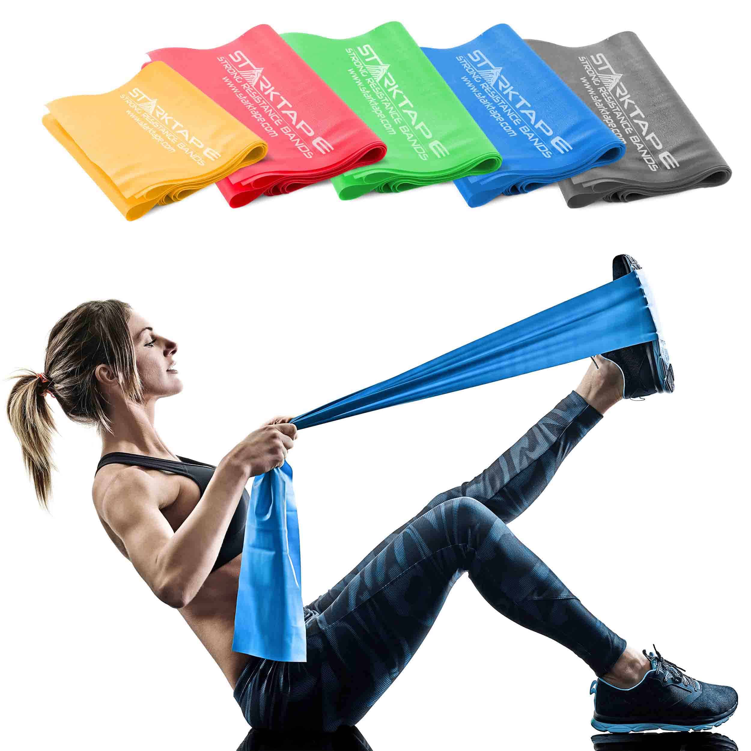2x RESISTANCE BANDS SET OR SINGLES LATEX EXCERCISE GLUTES YOGA PILATE HOME GYM 