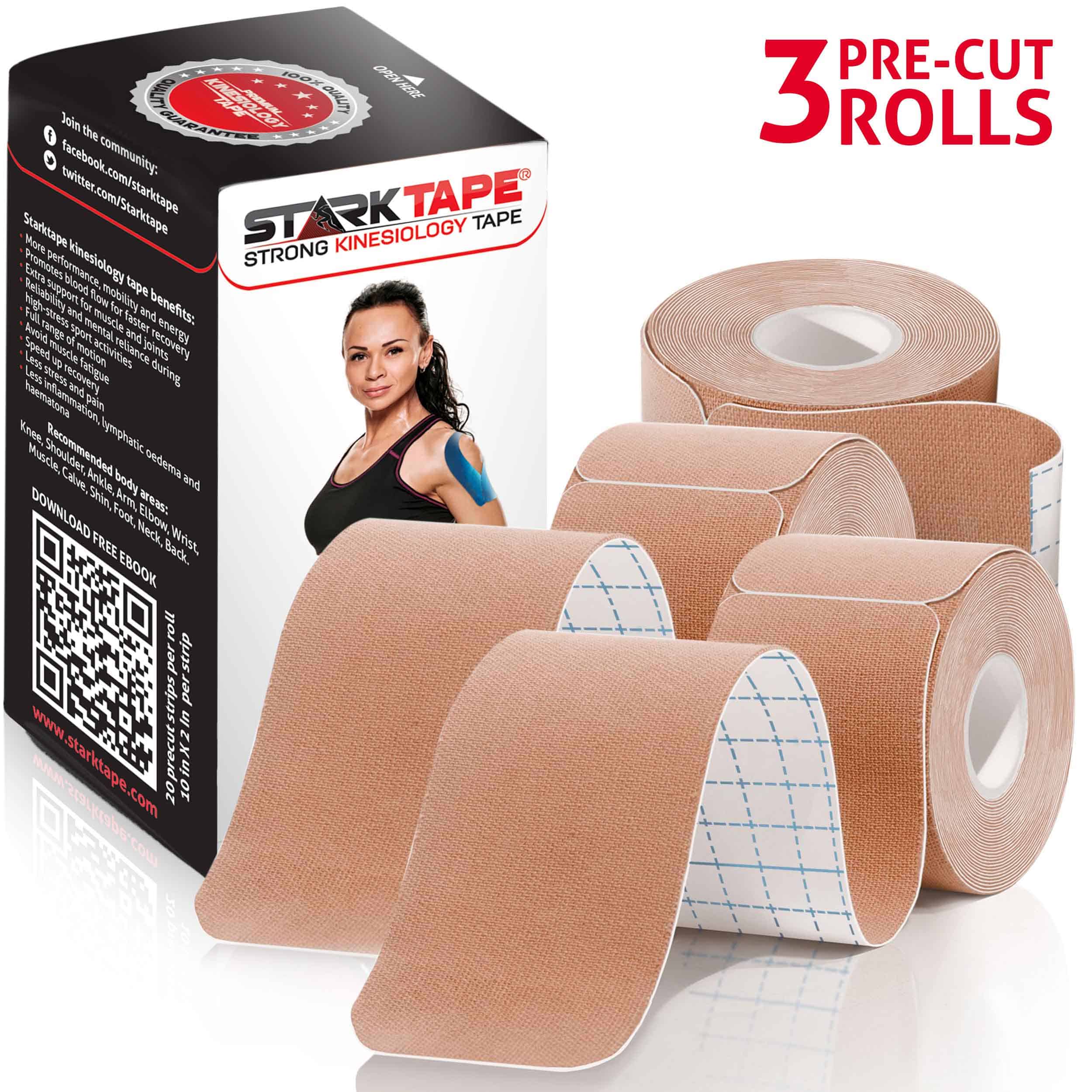 3 Rolls Kinesiology Tape Sports Physio Muscle Strain Injury Support KT Ares 