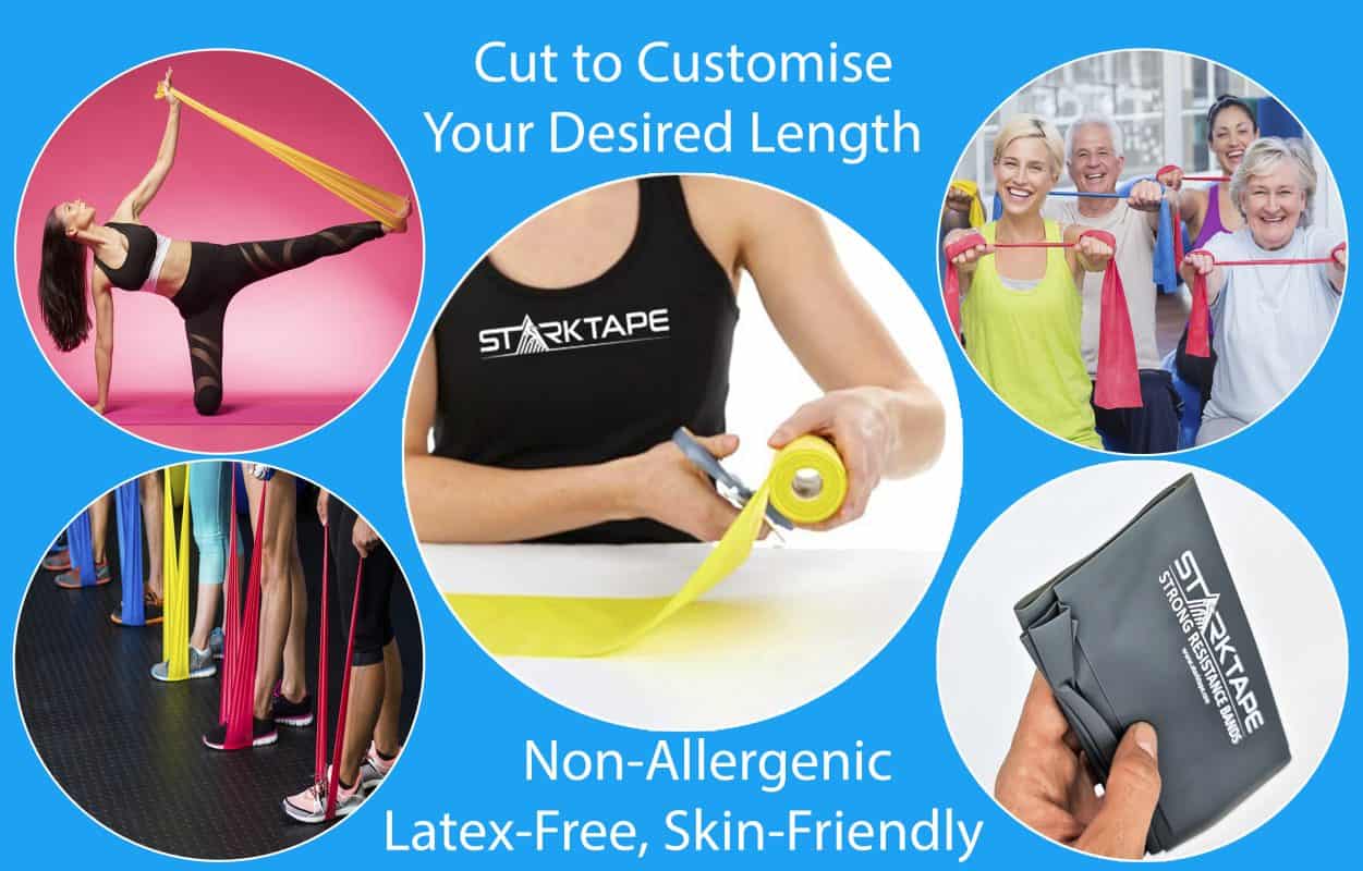 Physical Therapy Bands 8,16, 25 Yard Rolls. LatexFree Resistance Band